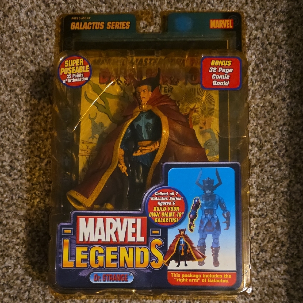 Marvel Legends Doctor Strange Figure Galactus Series With COMIC BOOK